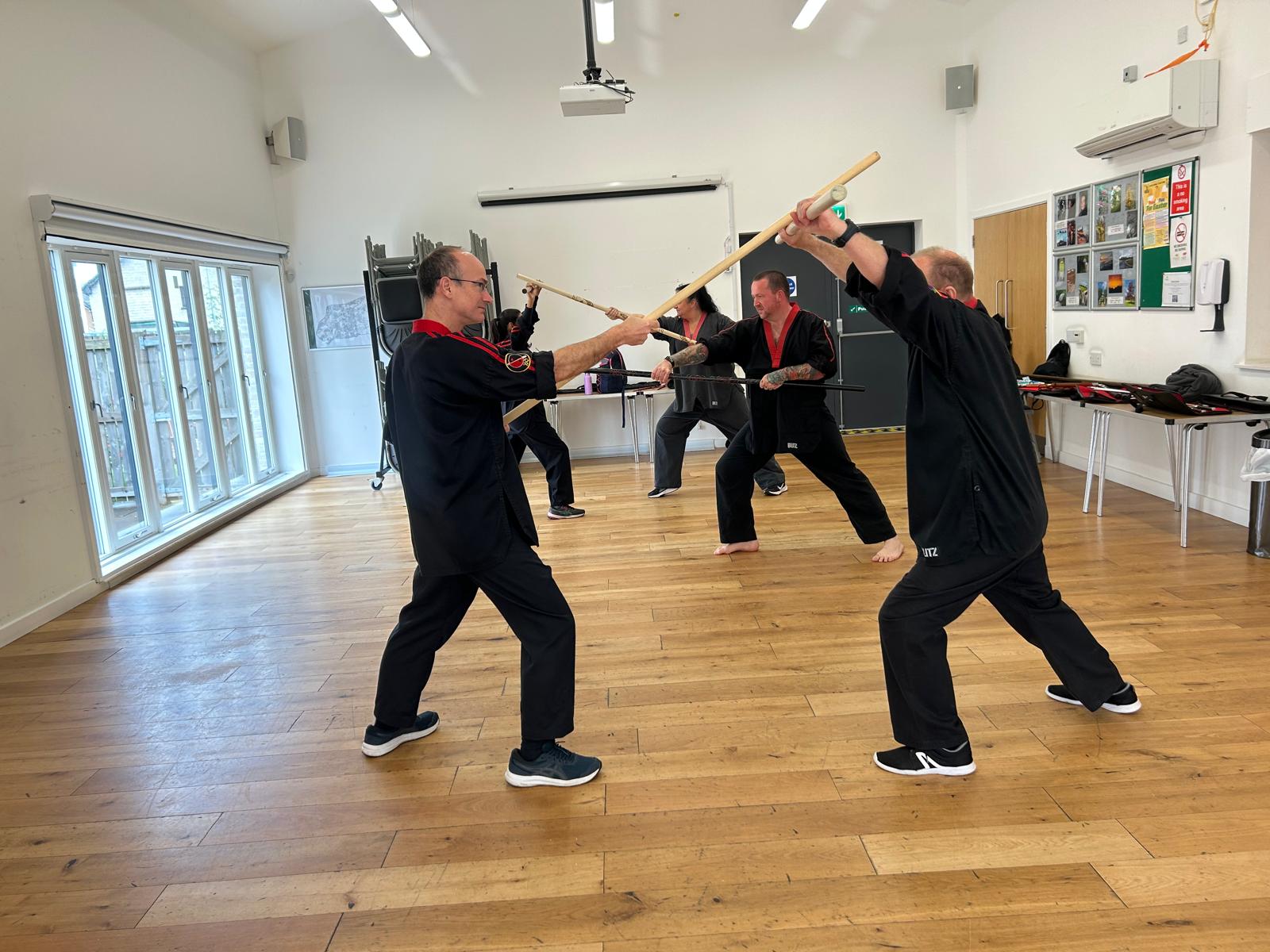 Bo staff sparring drill